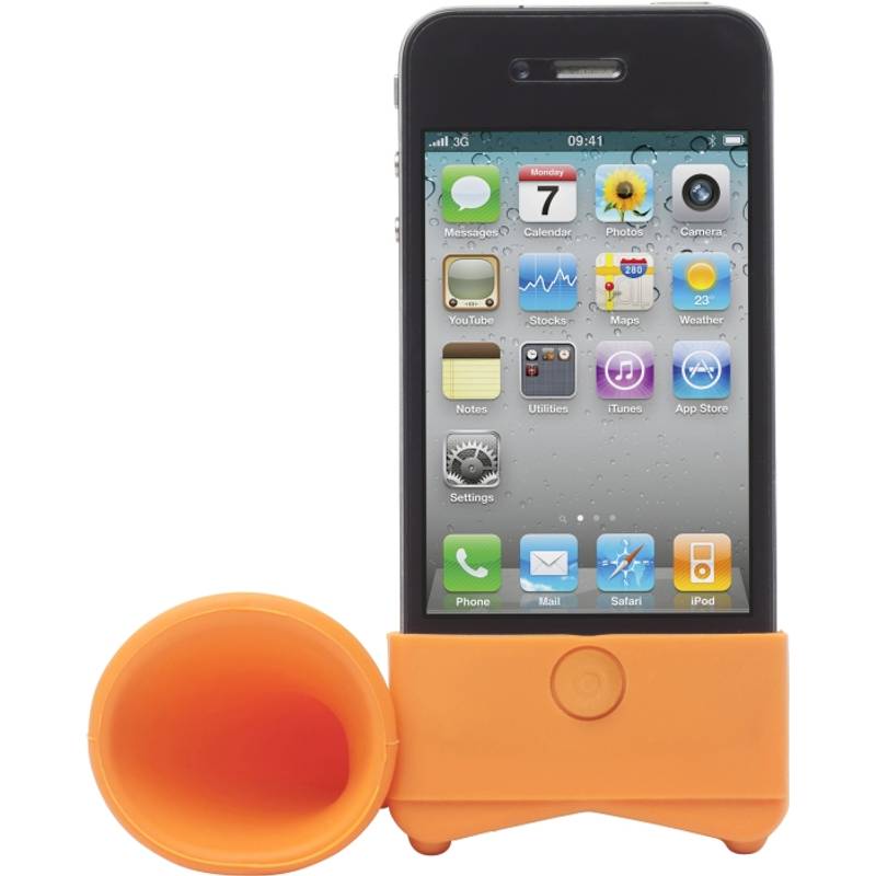 Silikónový zosilňovač na telefón, oranžová Silikónový zosilňovač na telefón, oranžová